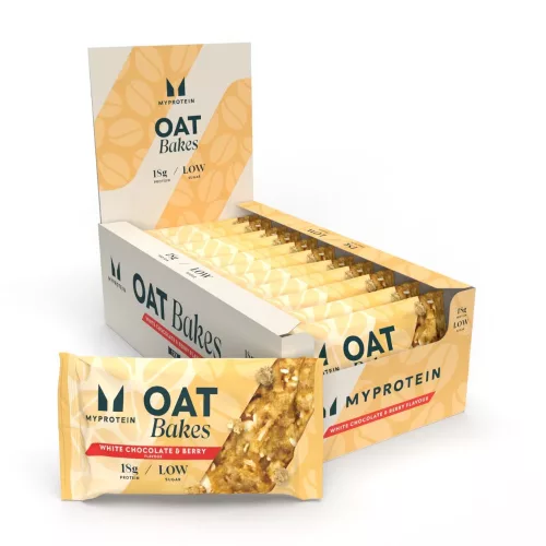 Myprotein Oat Bakes zabszelet - Bogyógyümölcs & Fehércsokoládé - 12x 75g