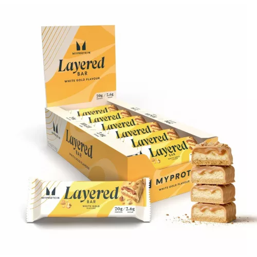 Myprotein Layered Protein Bar szelet - White Gold - 12x60g