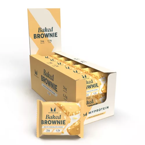 Myprotein Baked Brownie - Fehér csokoládédarabos - 12 x 75g