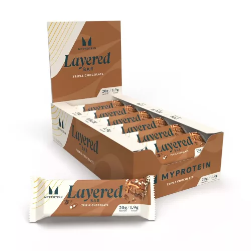 Myprotein Layered Protein Bar szelet - Triple Chocolate - 12x60g
