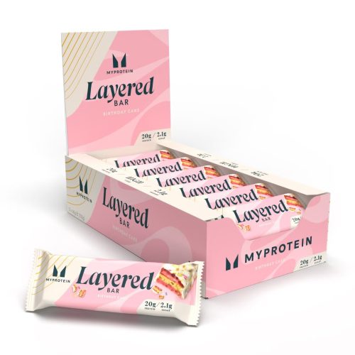 Myprotein Layered Protein Bar szelet - Szülinapi torta - 12x60g