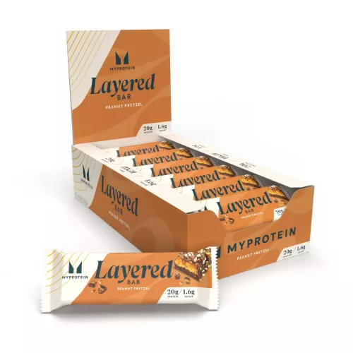 Myprotein Layered Protein Bar szelet - Peanut Pretzel - 12x60g