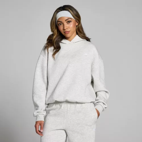 MP Női Basics Oversized Kapucnis Pulóver - Világosszürke - S