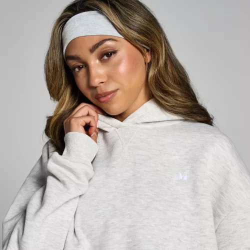 MP Női Basics Oversized Kapucnis Pulóver - Világosszürke - S