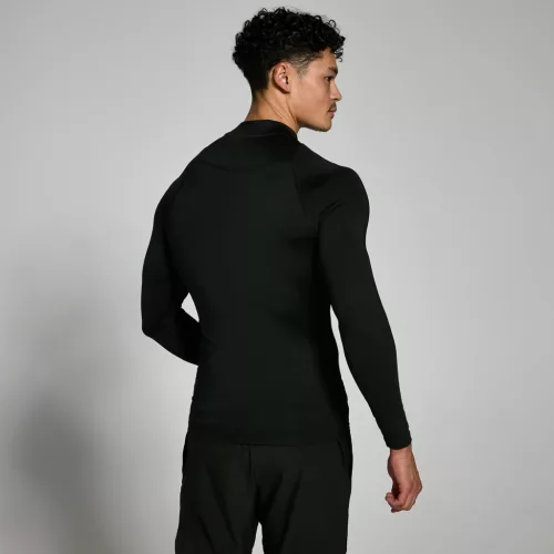 MP Férfi Training High Neck Hosszú Ujjú Aláöltözet - Fekete