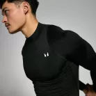 MP Férfi Training High Neck Hosszú Ujjú Aláöltözet - Fekete