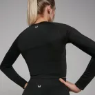 MP Női Shape Seamless Hosszú Ujjú Crop Top - Fekete