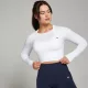 MP Női Shape Seamless Hosszú Ujjú Crop Top - Fehér - XL