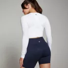 MP Női Shape Seamless Hosszú Ujjú Crop Top - Fehér - XL