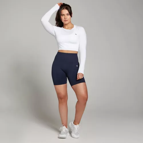 MP Női Shape Seamless Hosszú Ujjú Crop Top - Fehér - XL