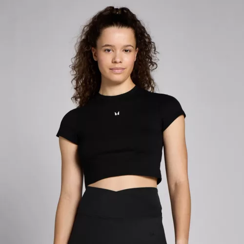MP Női Basics Body Fit Crop Top - Fekete