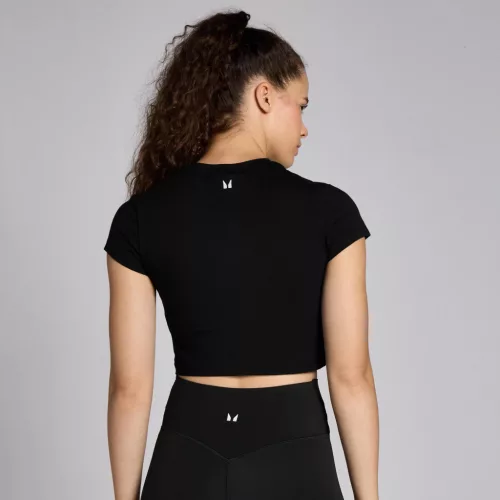 MP Női Basics Body Fit Crop Top - Fekete