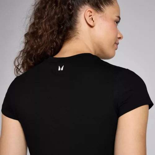 MP Női Basics Body Fit Crop Top - Fekete
