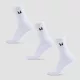 MP Unisex Crew Socks Zokni (3 Pár) - Fehér