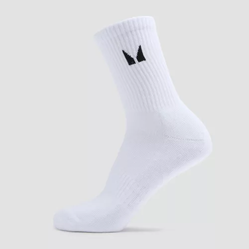 MP Unisex Crew Socks Zokni (3 Pár) - Fehér