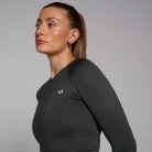 MP Női Shape Seamless Hosszú Ujjú Crop Top - Sötétszürke