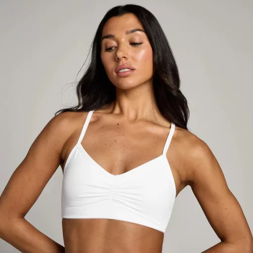 MP Női Tempo Ruched Front Sportmelltartó - Fehér
