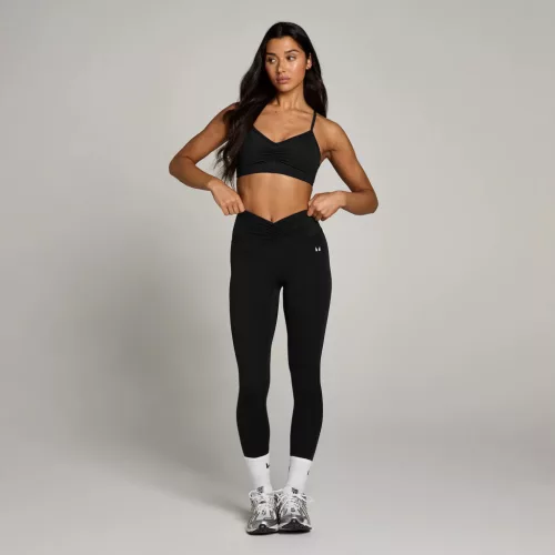 MP Női Tempo Ruched Front Sportmelltartó - Fekete