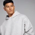MP Férfi Rest Day Oversized Kapucnis Pulóver - Világosszürke