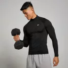 MP Férfi Tempo Pillar Graphic Seamless 1/4 Zip  - Fekete - XL