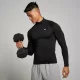 MP Férfi Tempo Pillar Graphic Seamless 1/4 Zip  - Fekete - XS