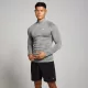 MP Férfi Tempo Pillar Graphic Seamless 1/4 Zip  - Szürke - L