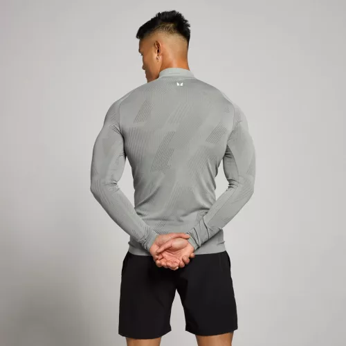 MP Férfi Tempo Pillar Graphic Seamless 1/4 Zip  - Szürke