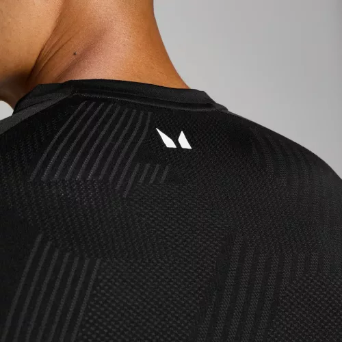 MP Férfi Tempo Pillar Graphic Seamless Hosszú Ujjú Felső  - Fekete