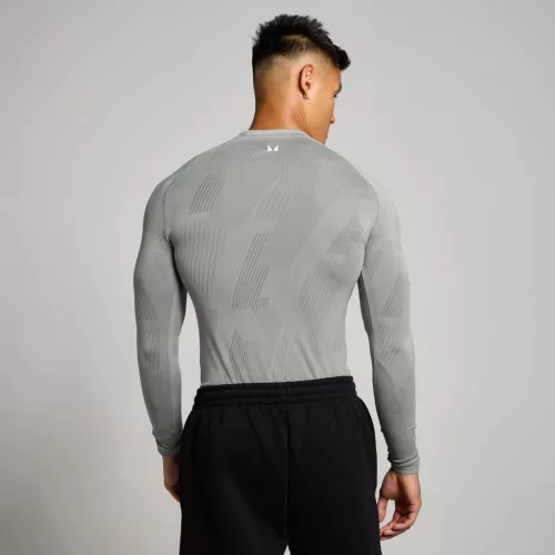 MP Férfi Tempo Pillar Graphic Seamless Hosszú Ujjú Felső  - Szürke